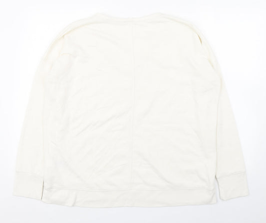 Gap Mens Ivory V-Neck  Cotton Pullover Jumper Size M