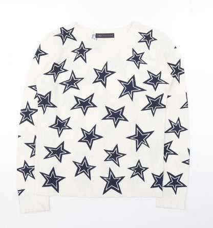 Womens UK Size 8 Marks and Spencer White Pullover Jumper