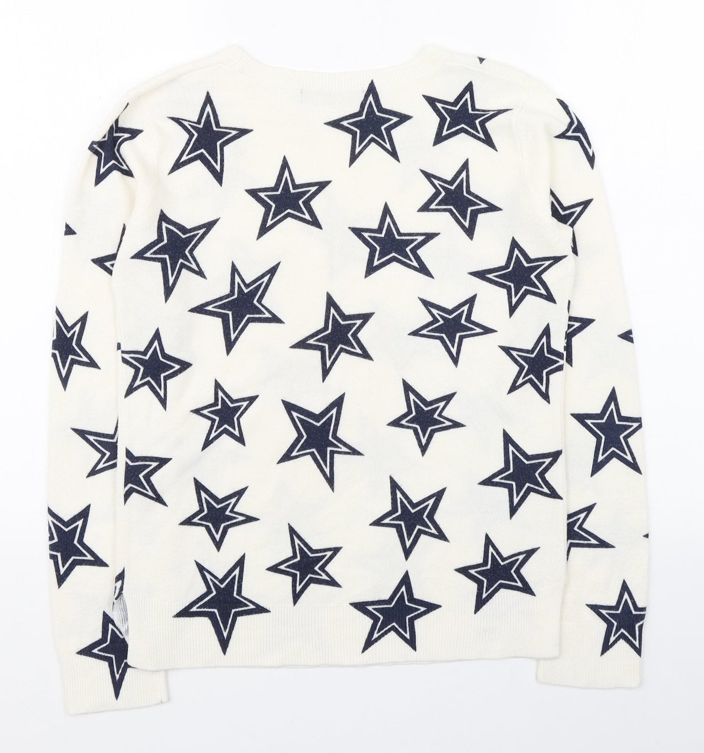 Womens UK Size 8 Marks and Spencer White Pullover Jumper