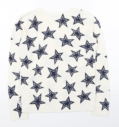 Womens UK Size 8 Marks and Spencer White Pullover Jumper