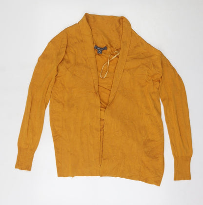 Primark Womens Yellow   Viscose Cardigan Jumper Size 4