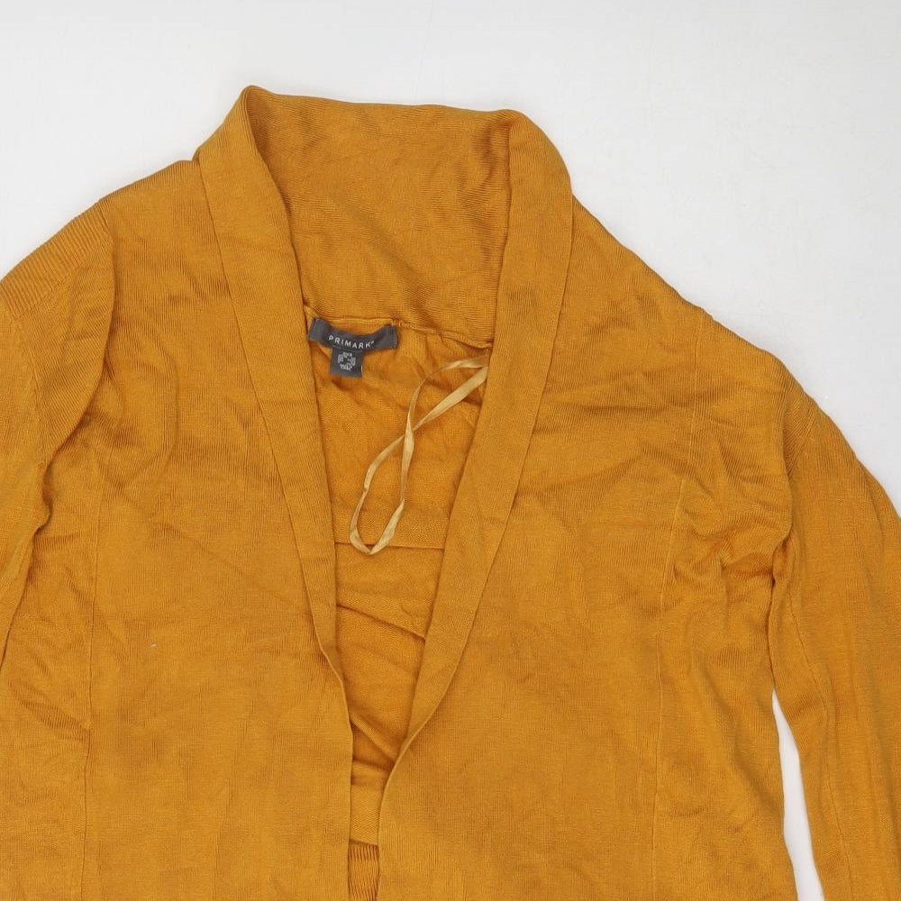 Primark Womens Yellow   Viscose Cardigan Jumper Size 4