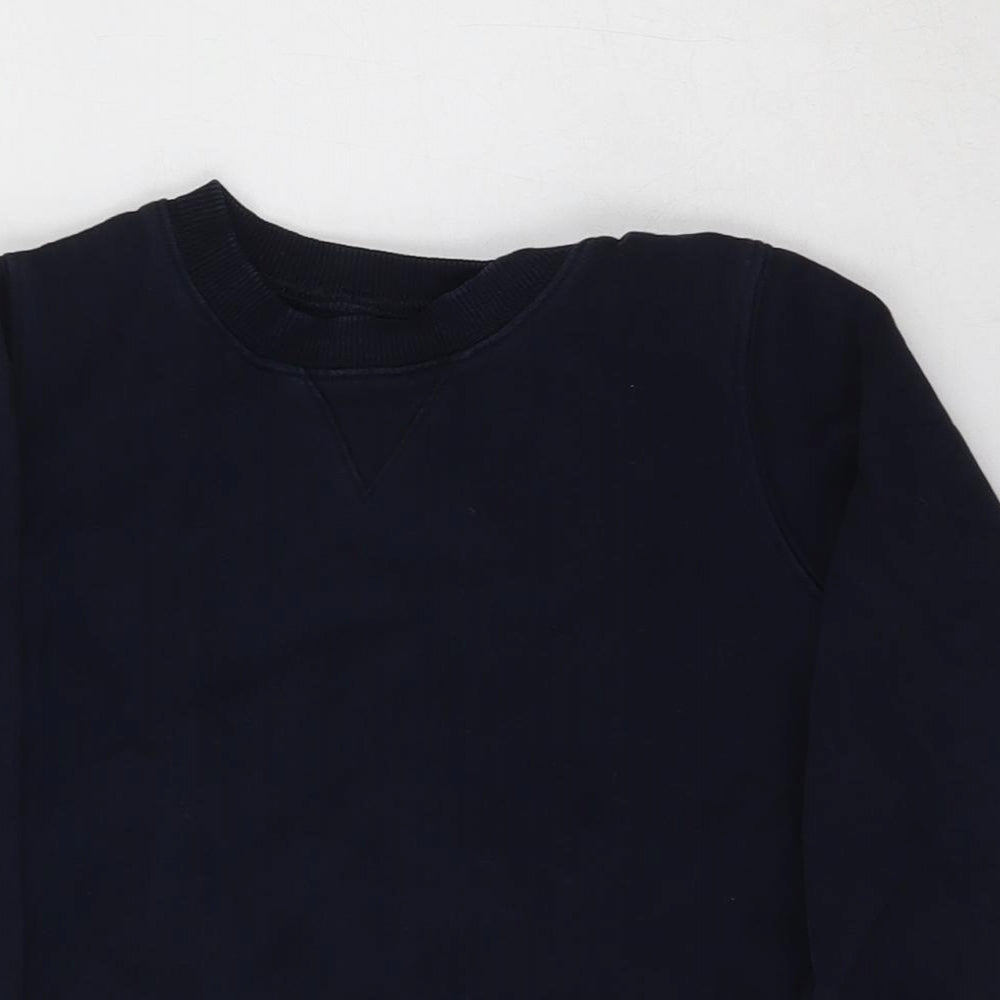 SCHOOLWEAR Boys Blue  Cotton Pullover Sweatshirt Size 4 Years