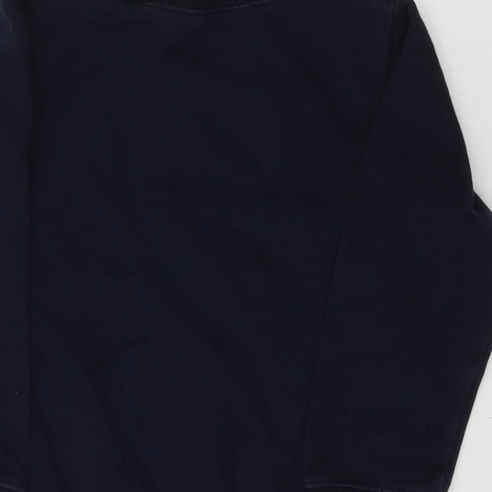 SCHOOLWEAR Boys Blue  Cotton Pullover Sweatshirt Size 4 Years
