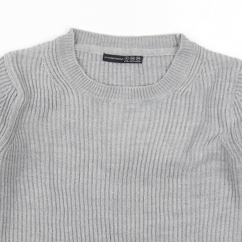 Womens UK Size 8 Atmosphere Grey Pullover Jumper