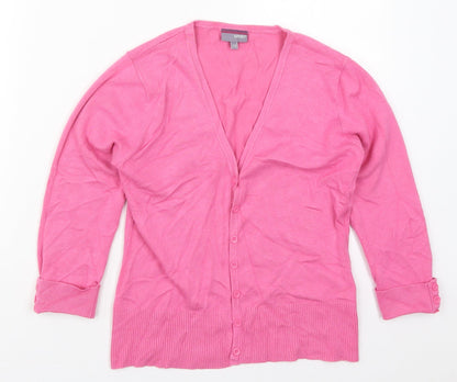 Womens UK Size 12 Spirit Pink Cardigan Jumper