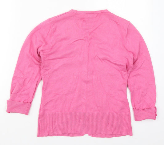 Womens UK Size 12 Spirit Pink Cardigan Jumper