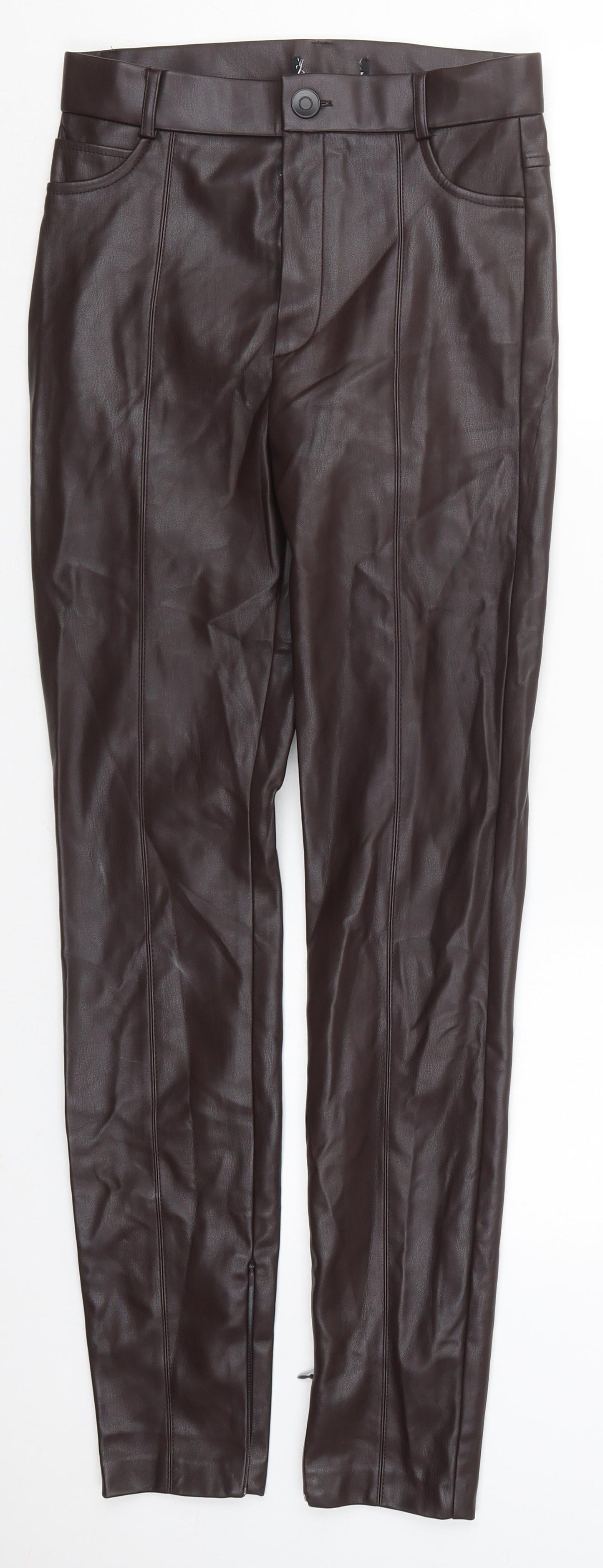 Womens UK Size 27 in Preworn Regular Fit  Brown Trousers