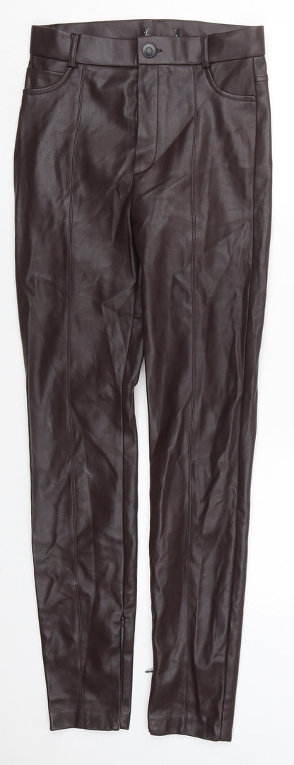 Womens UK Size 27 in Preworn Regular Fit  Brown Trousers
