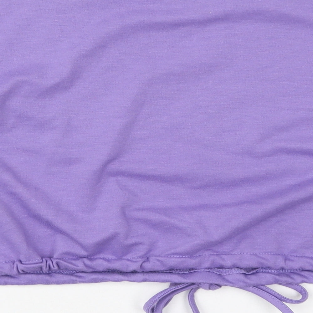 Zaful Womens Purple  Cotton Pullover Sweatshirt Size 8  Pullover - Butterfly