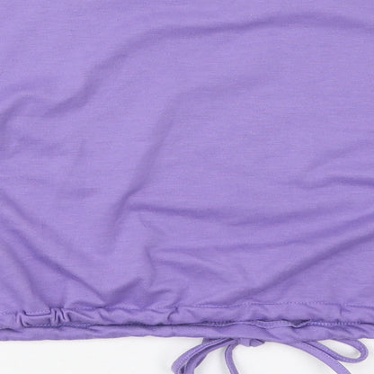 Zaful Womens Purple  Cotton Pullover Sweatshirt Size 8  Pullover - Butterfly