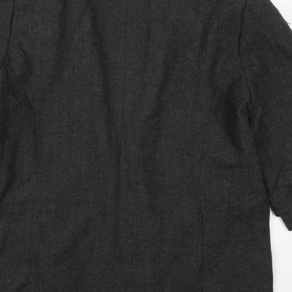 Primark Womens Grey Herringbone Polyester Jacket Blazer Size 16