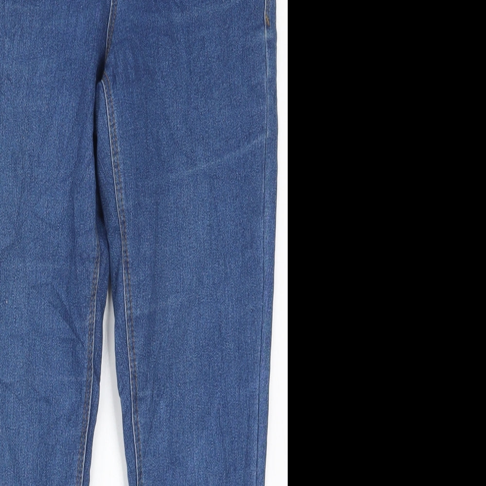 Dorothy Perkins Womens Blue  Cotton Skinny Jeans Size 10 L25 in Regular Button