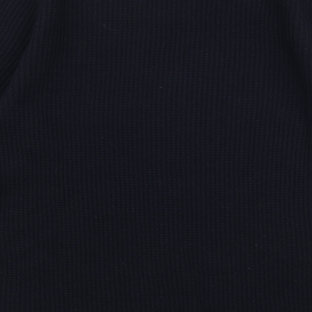 H&M Mens Blue Round Neck  Acrylic Pullover Jumper Size L