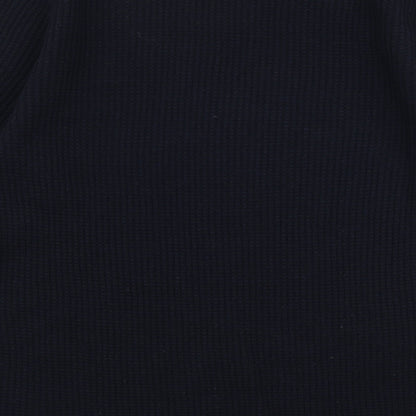 H&M Mens Blue Round Neck  Acrylic Pullover Jumper Size L