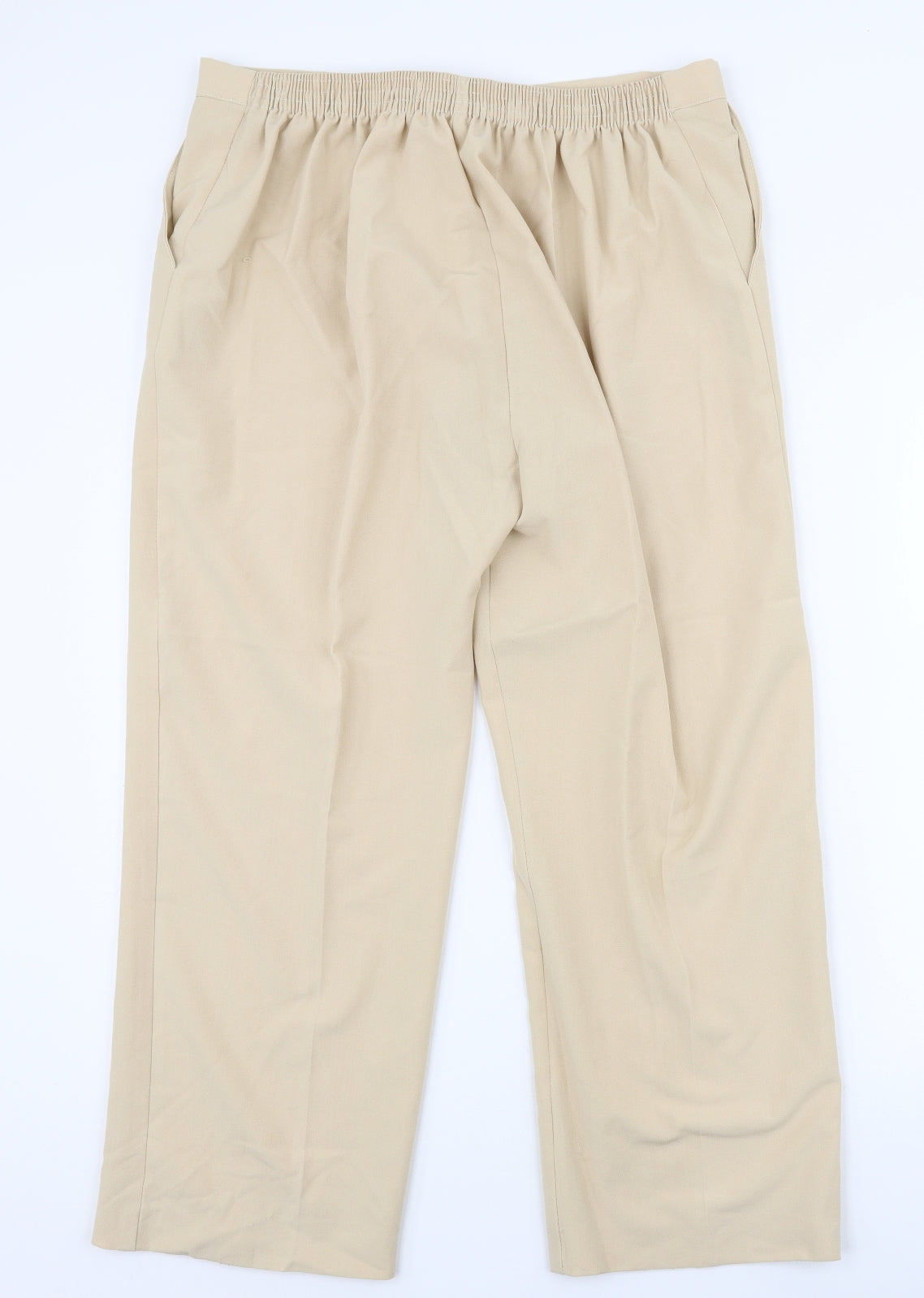 Womens UK Size 20 Preworn Regular Fit  Beige Trousers