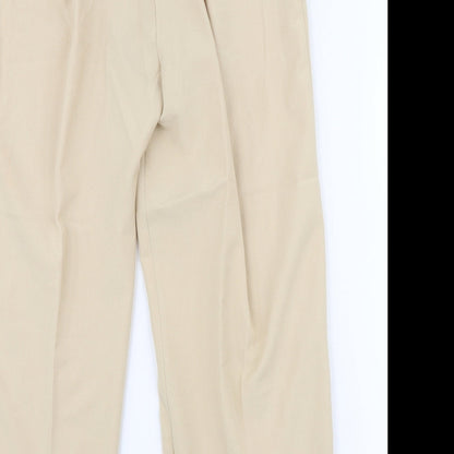Womens UK Size 20 Preworn Regular Fit  Beige Trousers