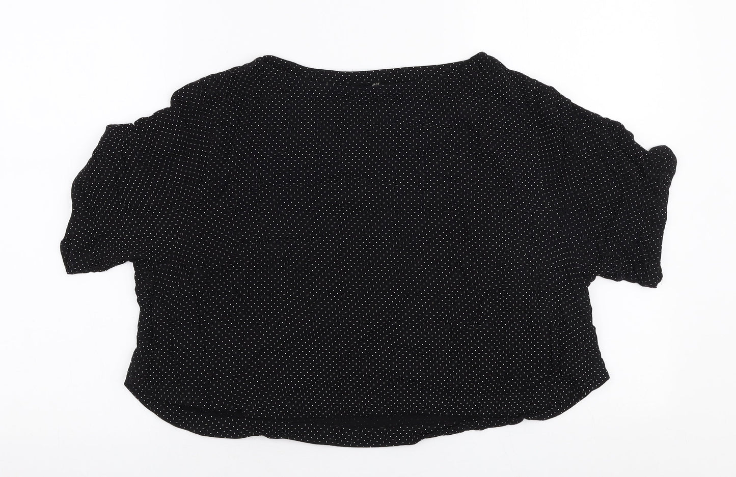 Womens UK Size 10 H&M Black Basic Blouse
