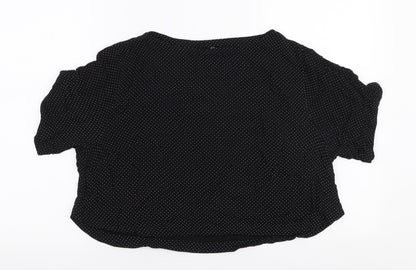 Womens UK Size 10 H&M Black Basic Blouse