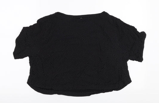 Womens UK Size 10 H&M Black Basic Blouse