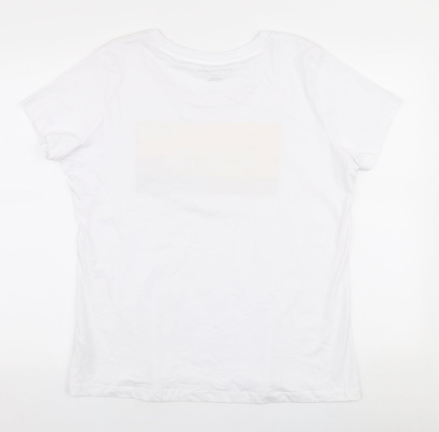 Einstein Newton Womens White  100% Cotton Jersey T-Shirt Size 2XL Round Neck - Beauty has no skin tone