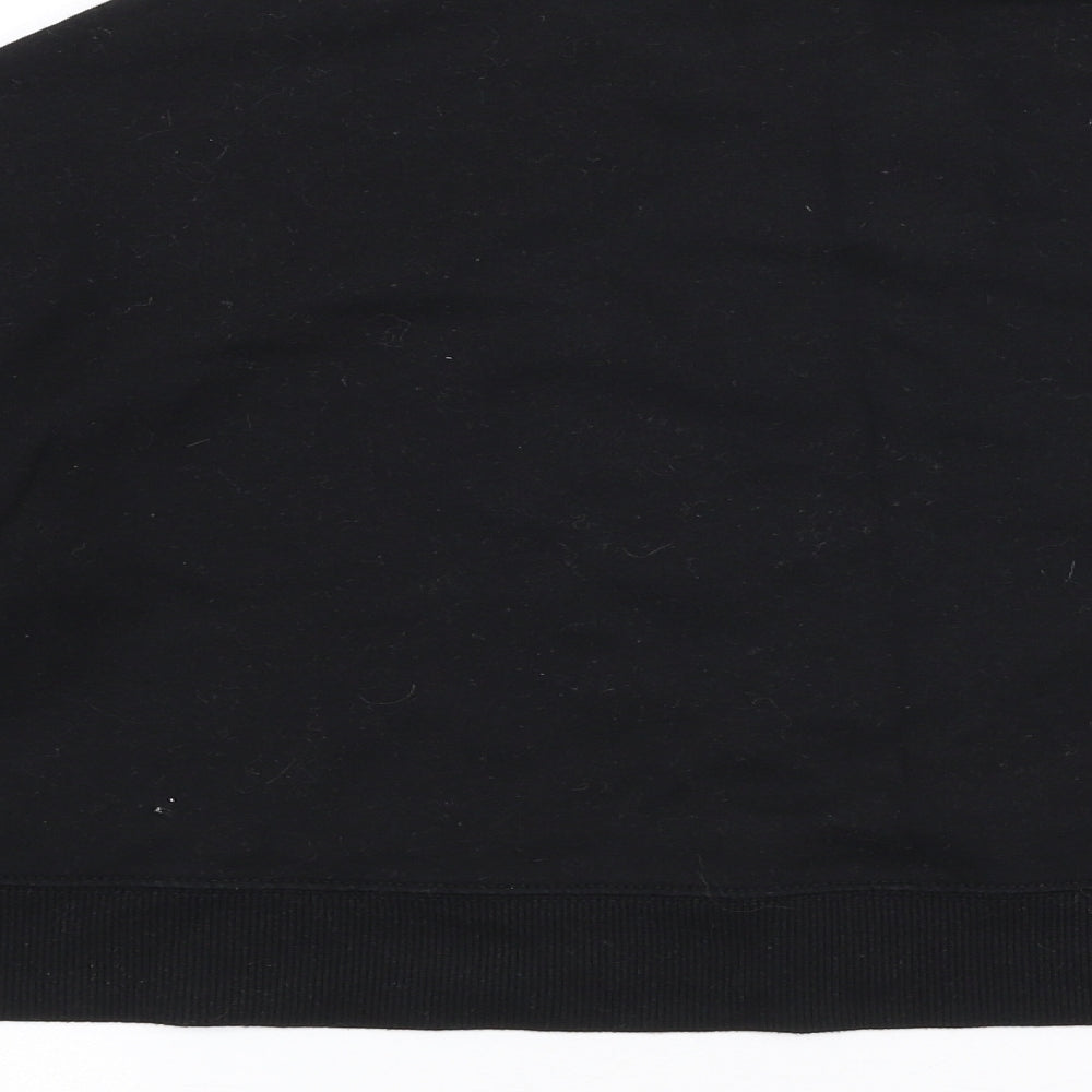 H&M Womens Black  Cotton Pullover Sweatshirt Size M  Zip