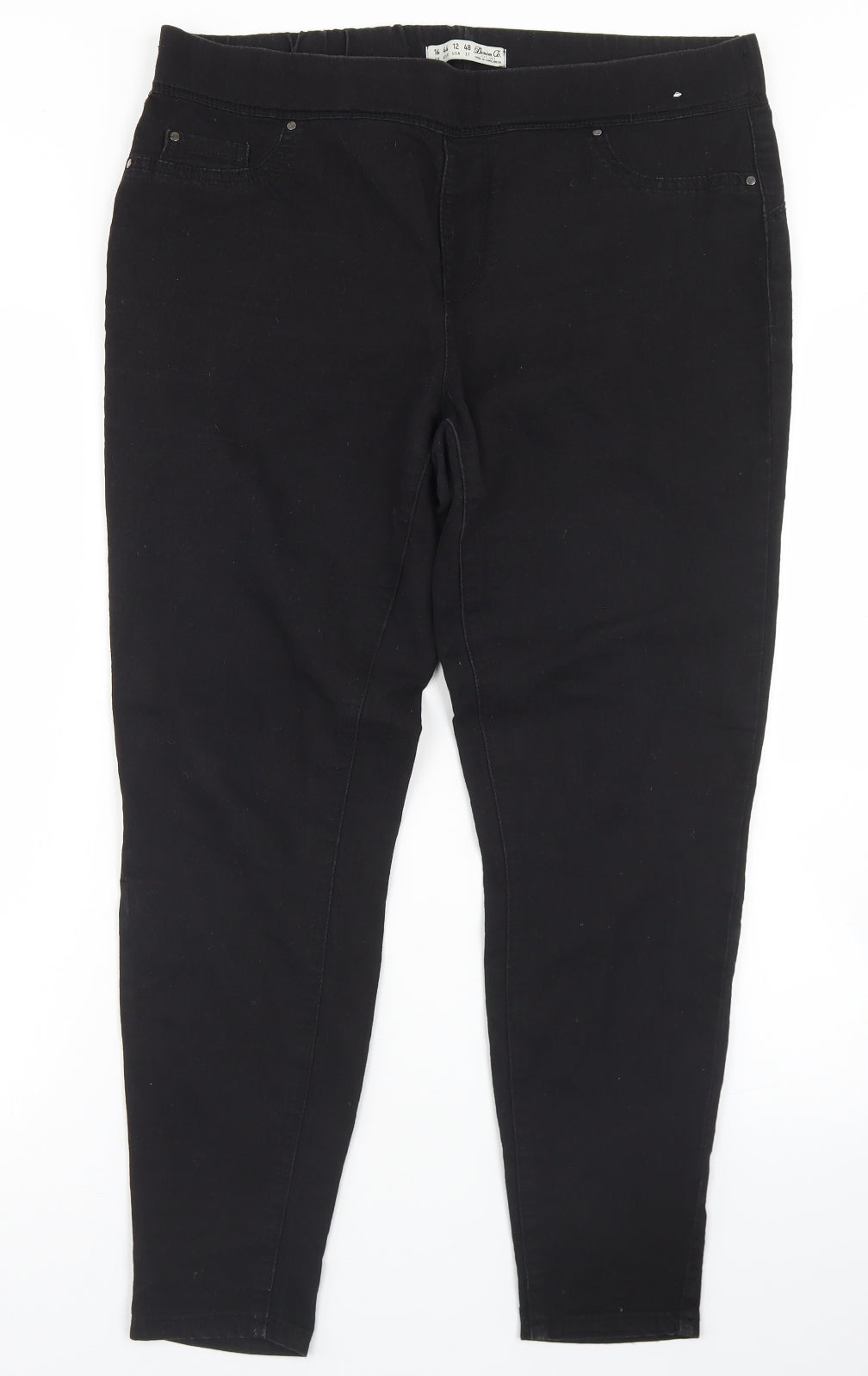 Denim co Womens Black  Cotton Jegging Jeans Size 16 L26 in Regular