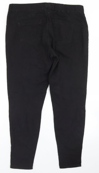 Denim co Womens Black  Cotton Jegging Jeans Size 16 L26 in Regular