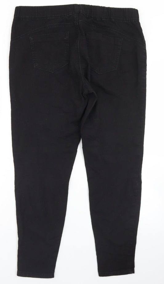 Denim co Womens Black  Cotton Jegging Jeans Size 16 L26 in Regular