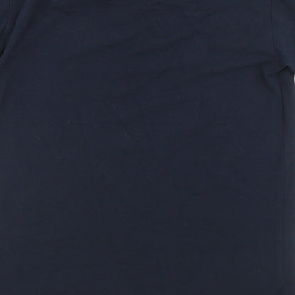 Simon Jeffrey Mens Blue  Polyester  Polo Size S Collared Button