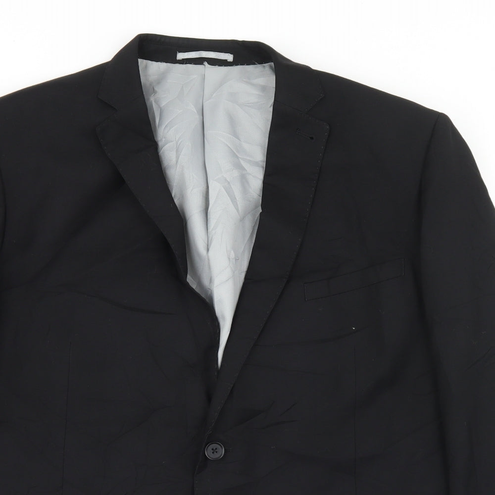 Mens UK Size 46 Tailor & Cutter Regular Black Suit Jacket