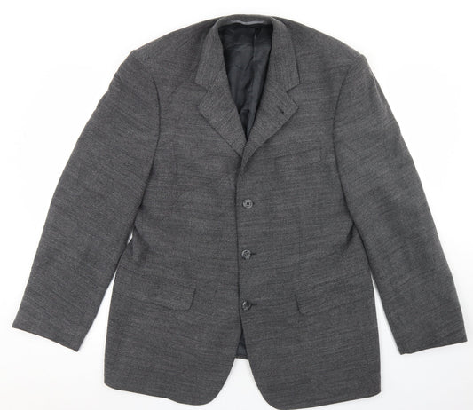 Mens UK Size 40 Brook Taverner Regular Grey Suit Jacket