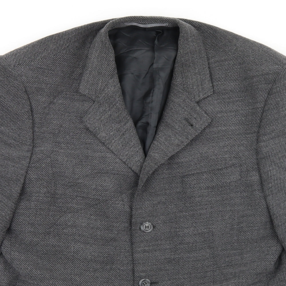 Mens UK Size 40 Brook Taverner Regular Grey Suit Jacket