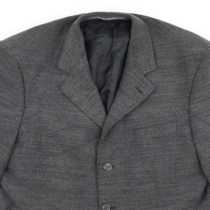 Mens UK Size 40 Brook Taverner Regular Grey Suit Jacket