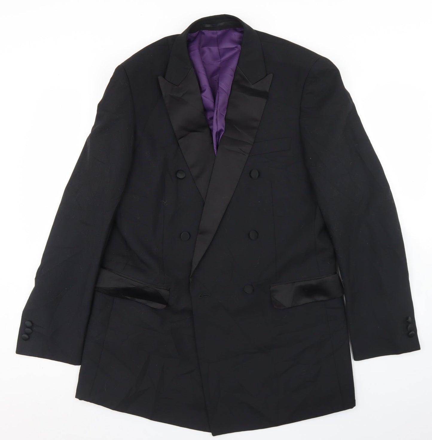 Mens UK Size 38 Charlton Gray Regular Black Suit Jacket