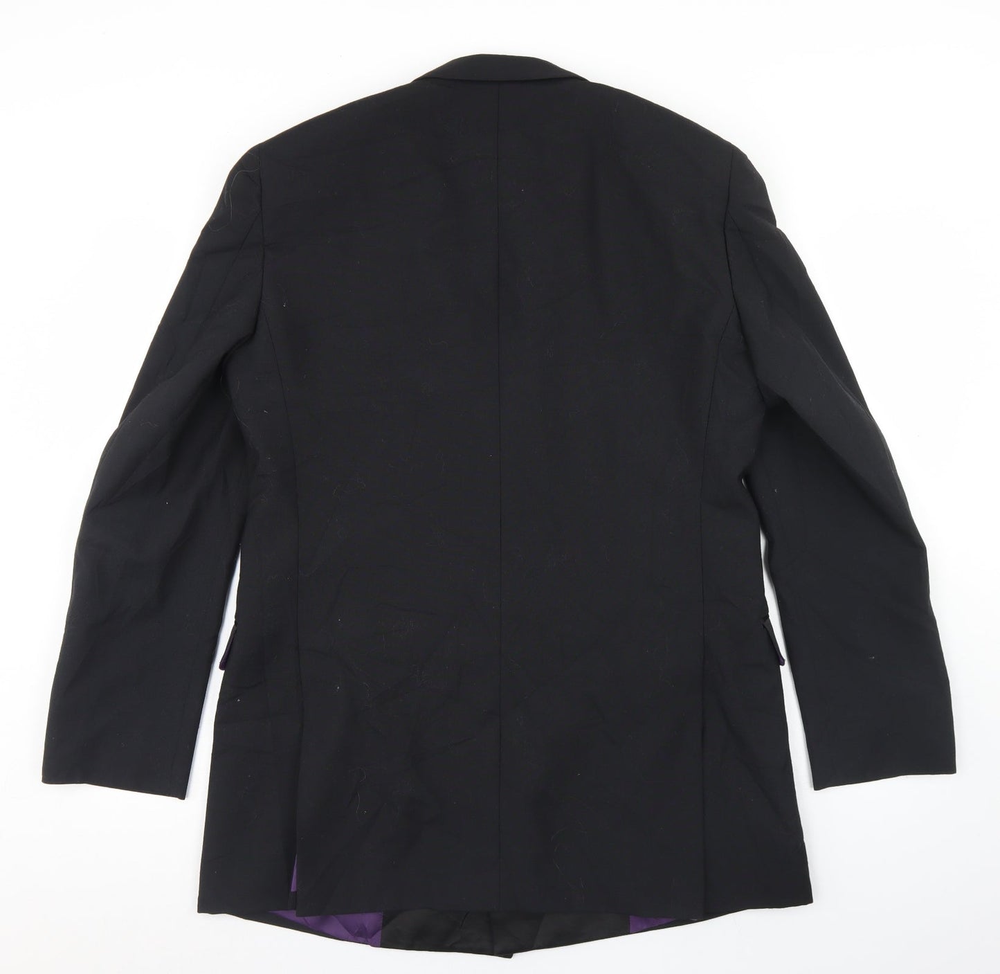 Mens UK Size 38 Charlton Gray Regular Black Suit Jacket