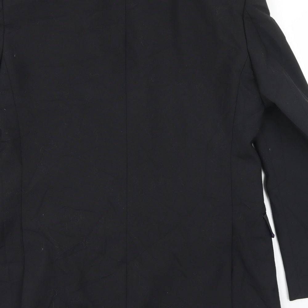 Mens UK Size 38 Charlton Gray Regular Black Suit Jacket