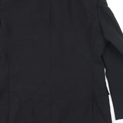 Mens UK Size 38 Charlton Gray Regular Black Suit Jacket