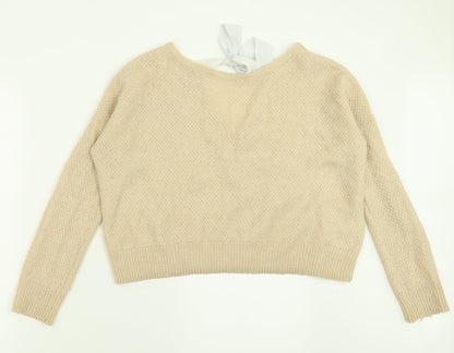 Womens UK Size 8 Miss Selfridge Beige Pullover Jumper