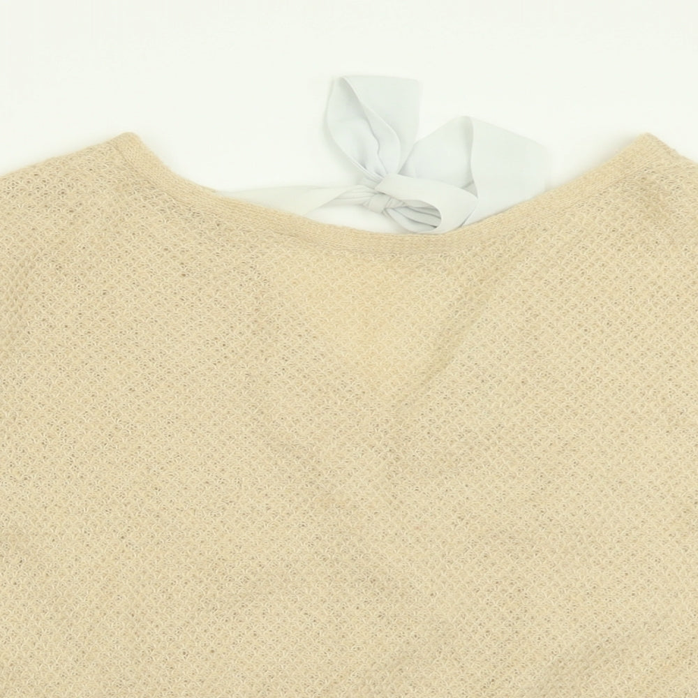 Womens UK Size 8 Miss Selfridge Beige Pullover Jumper