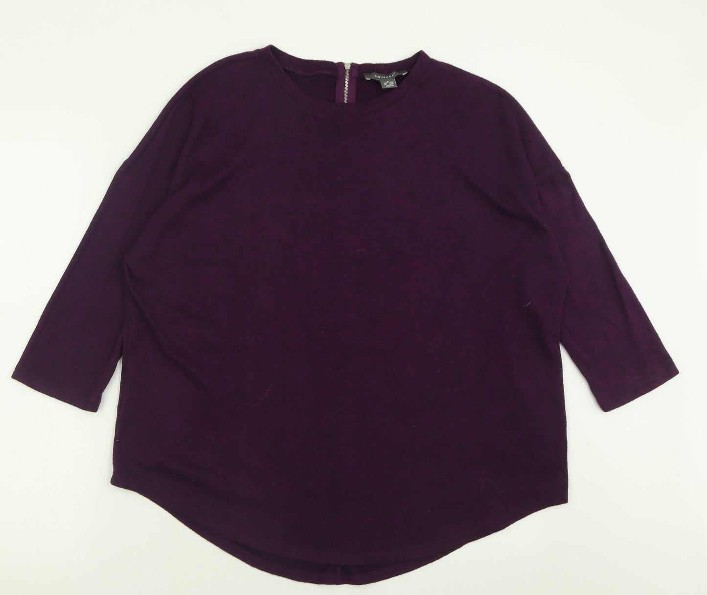 Primark Womens Purple Crew Neck  Polyester Pullover Jumper Size M
