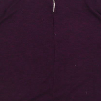 Primark Womens Purple Crew Neck  Polyester Pullover Jumper Size M