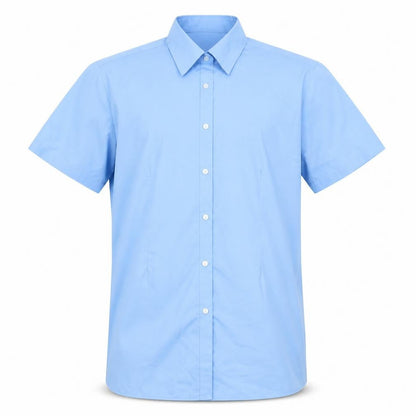 Mens UK Size L TruTex Blue  Button-Up Short Sleeve Casual Shirt