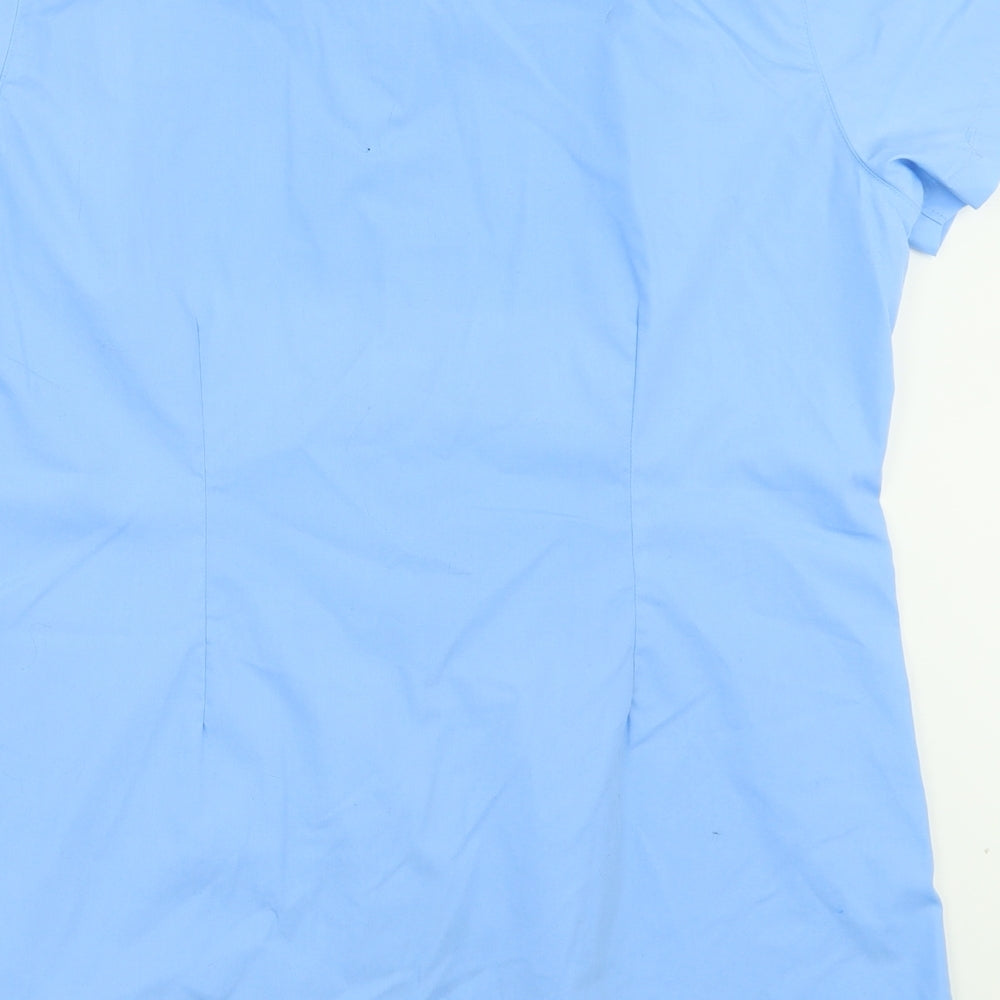 Mens UK Size L TruTex Blue  Button-Up Short Sleeve Casual Shirt