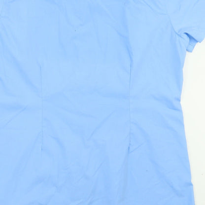 Mens UK Size L TruTex Blue  Button-Up Short Sleeve Casual Shirt