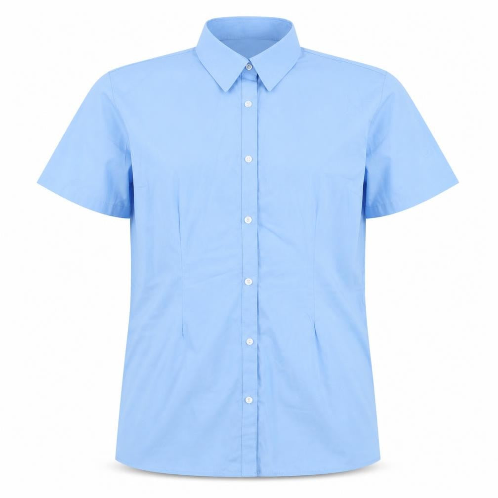 Mens UK Size L TruTex Blue  Button-Up Short Sleeve Casual Shirt