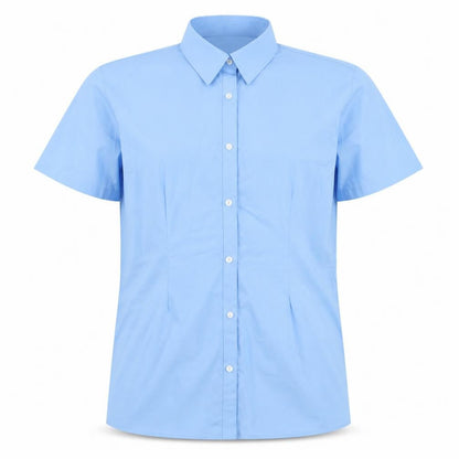 Mens UK Size L TruTex Blue  Button-Up Short Sleeve Casual Shirt