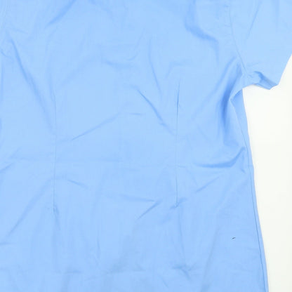 Mens UK Size L TruTex Blue  Button-Up Short Sleeve Casual Shirt