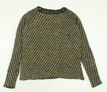Womens UK Size M Zara Yellow Pullover Jumper