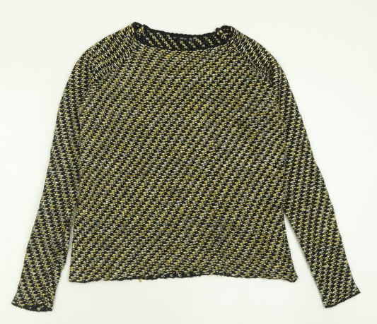 Womens UK Size M Zara Yellow Pullover Jumper